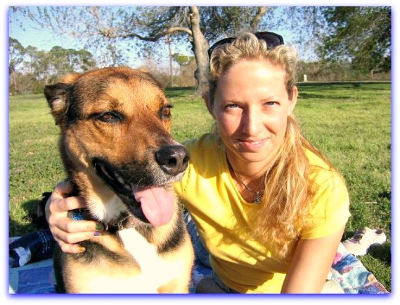 Me and File' on the levee in New Orleans 