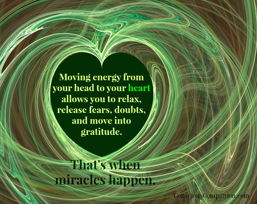 green energy surrounding a heart